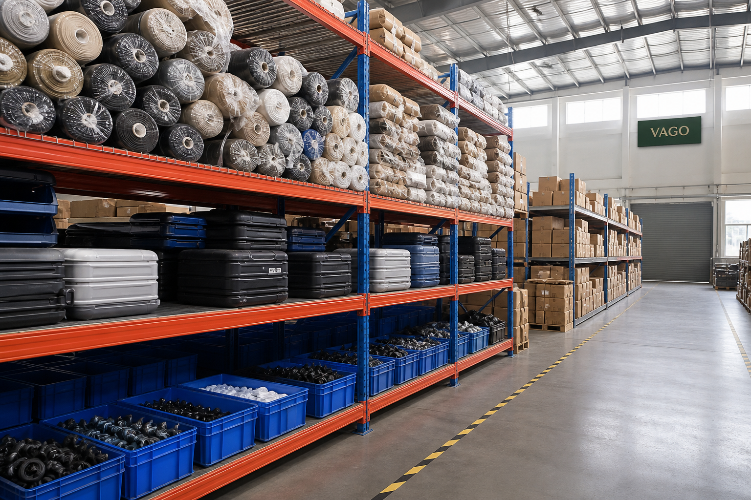 Material Warehouse stage in VAGO luggage production