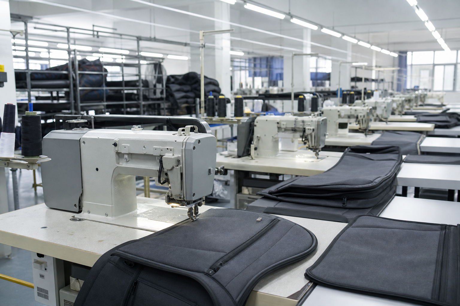 Sewing stage in VAGO luggage production
